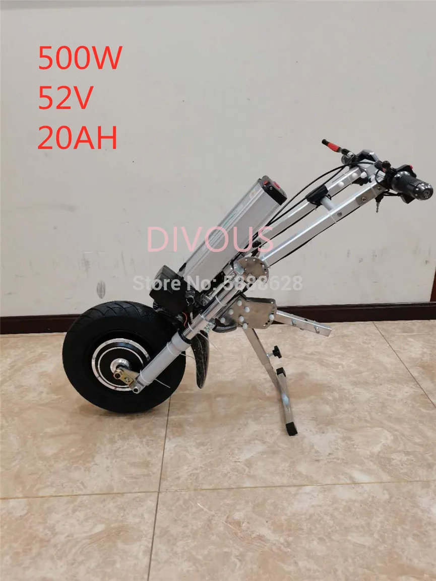 Max Speed: 35±5KM/H Adult 500W Electric Handbike Manual Wheelchair Attachment Electric Handcycle 6