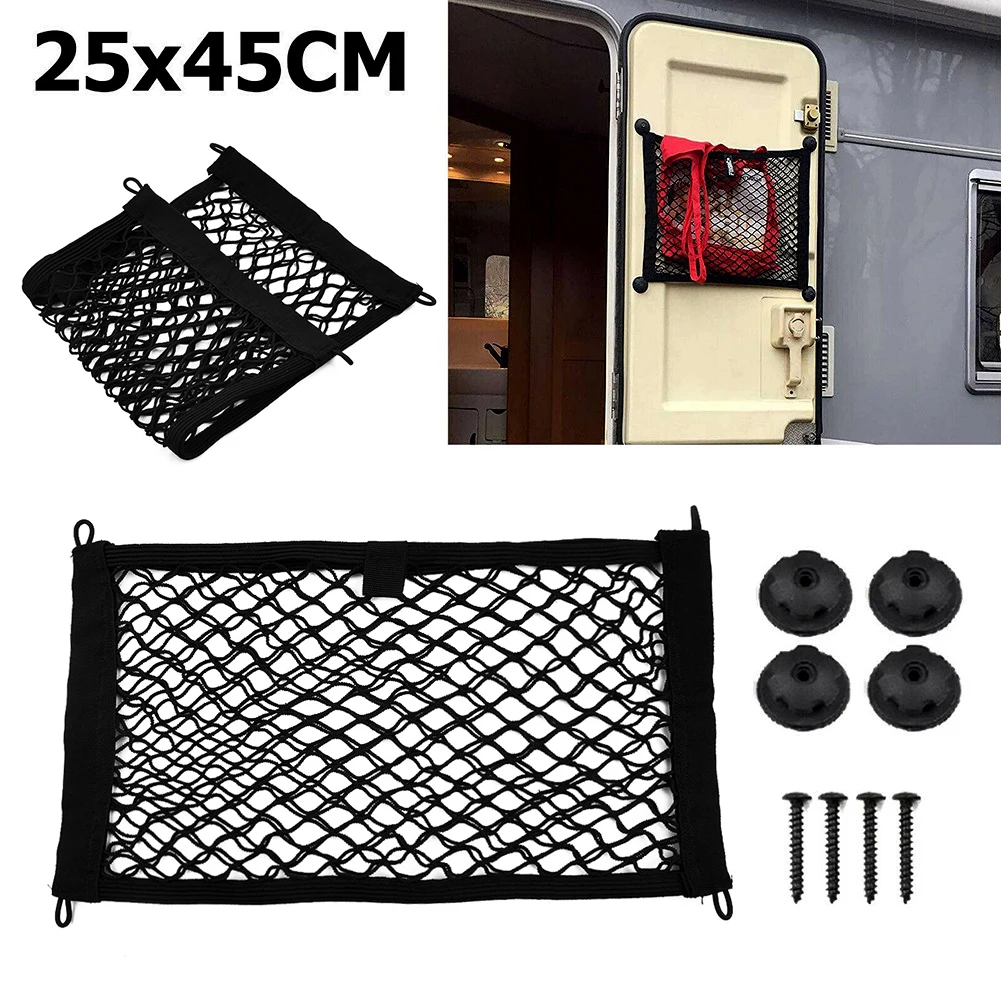 

25x50cm Car Back Rear Trunk Storage Net Seat Elastic String Net Extra Large Elastic Storage Net For Cargo Van Motorhome Mobile