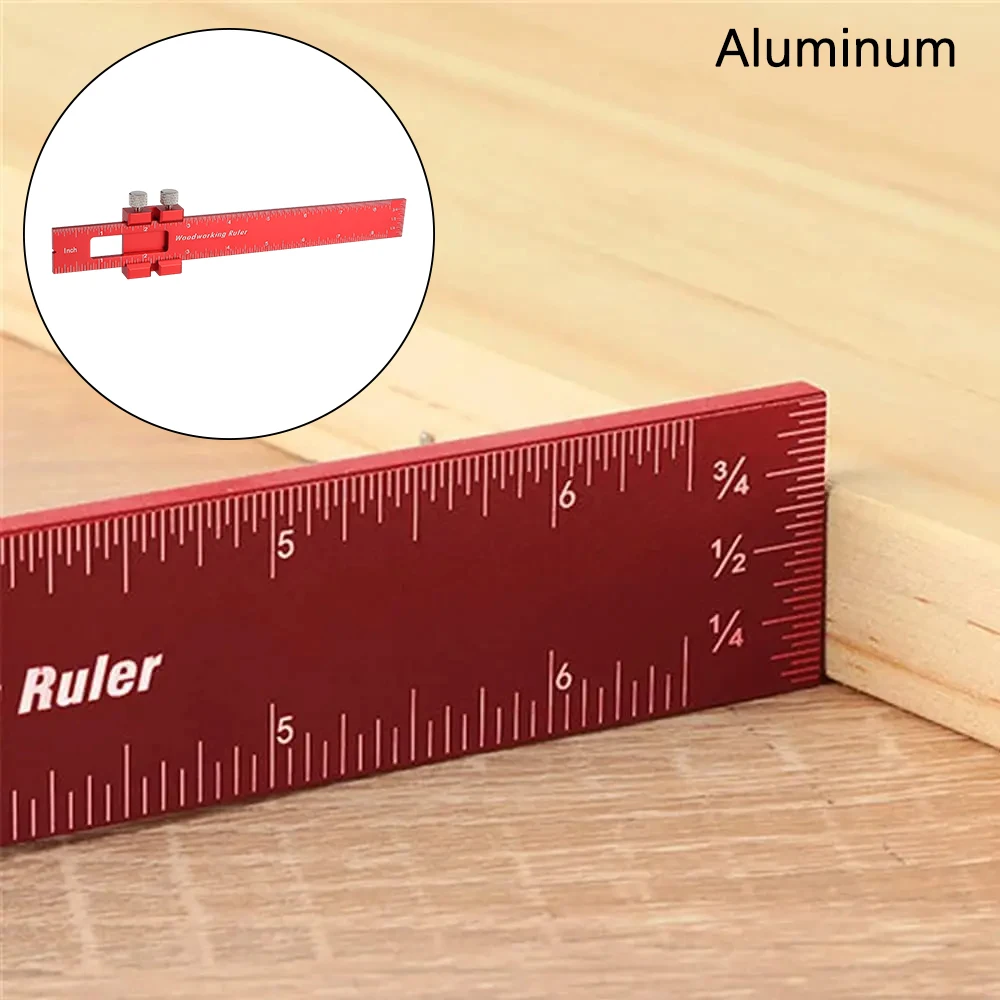 Aluminum Alloy Scribe Marking Depth Gauge Woodworking Sliding Gauge Woodworking Tools Ruler 3pcs 18cm/23cm/33cm Measuring Tools