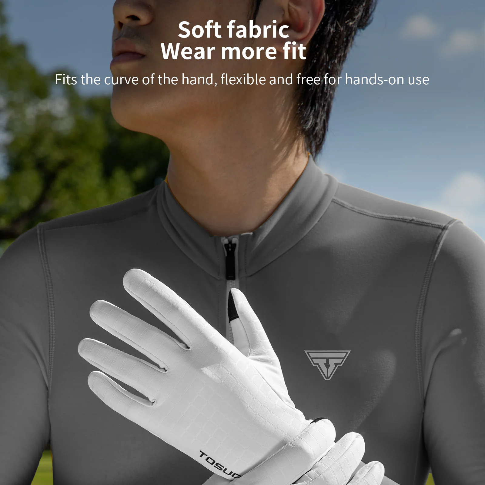 TOSUOD CZST-01 Full Finger Cycling Gloves Shock-Absorbing Breathable Pad - Image 2