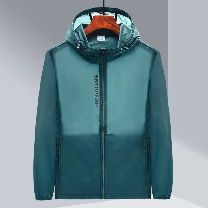 2023 Summer Ice Silk Quick Drying Ultra Thin UV Protection Sun Protection Outdoor Thermal Insulation Couple Hooded Fishing Suit