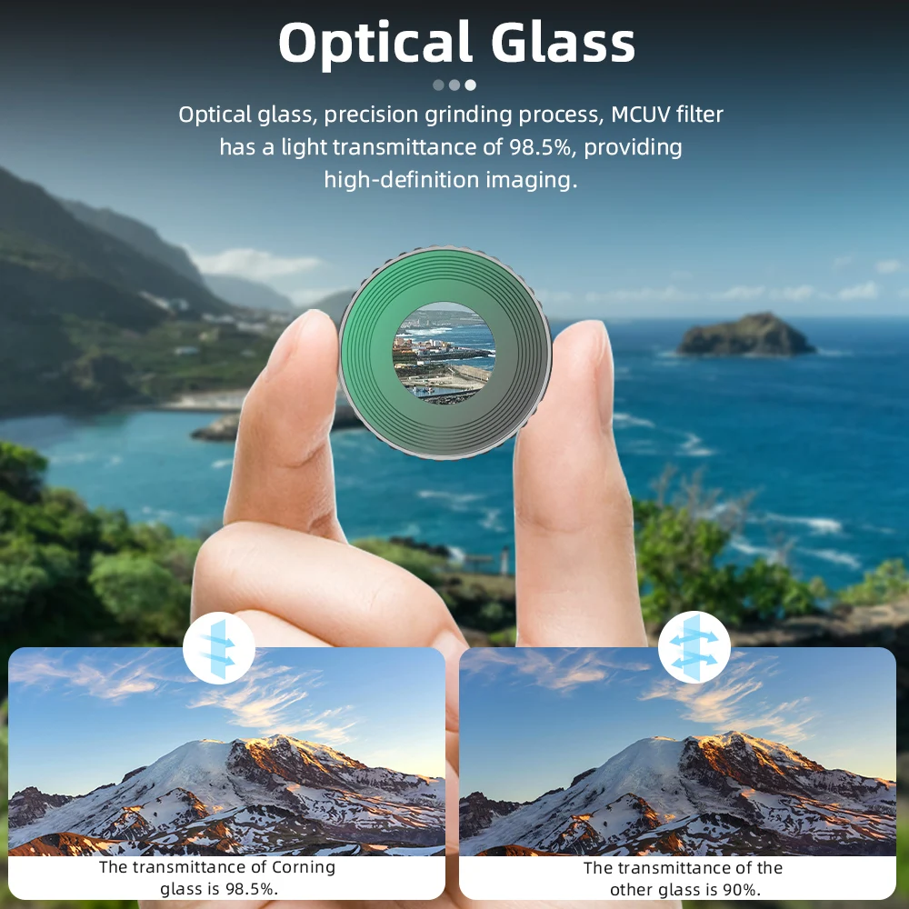 Description Picture 5 of itemBRDRC CPL ND8 ND16 ND32 Lens Filter Set Aluminium Alloy Frame for DJI OSMO Action 5 Pro/4/3 ND UV Lens Action Camera Accessories