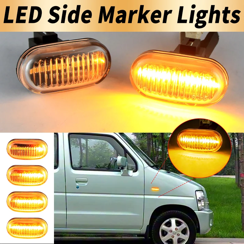 2PCS LED Side Marker Turn Signal Lights Canbus For Suzuki Grand Vitara ...