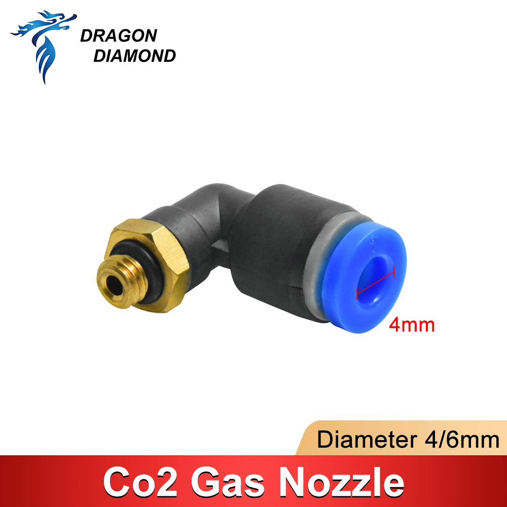 Co2 Laser Gas Nozzle Air Nozzle Diameter 4mm 6mm For Co2 Laser Head For Engraving Cutting Machine 2pcs laser machine spare parts laser nozzle holder ring