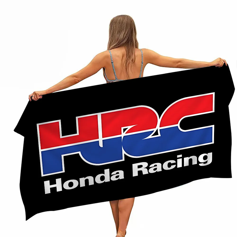 3D HRC HONDA Motorcycle Logo Microfiber Beach Towel Absorbent Quick Dry Soft Yoga Swimming Resort Mountain Climbing Towel 6