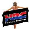 3D HRC HONDA Motorcycle Logo Microfiber Beach Towel Absorbent Quick Dry Soft Yoga Swimming Resort Mountain Climbing Towel 6