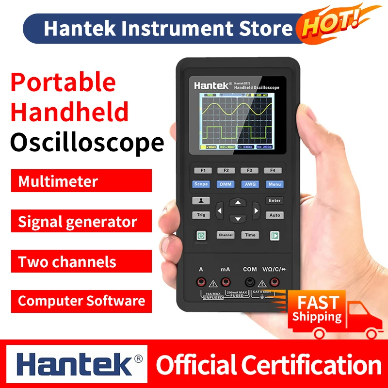 Hantek 3in1 Digital Handheld Oscilloscope 2c42 2d42 2c72 2d72 Portable