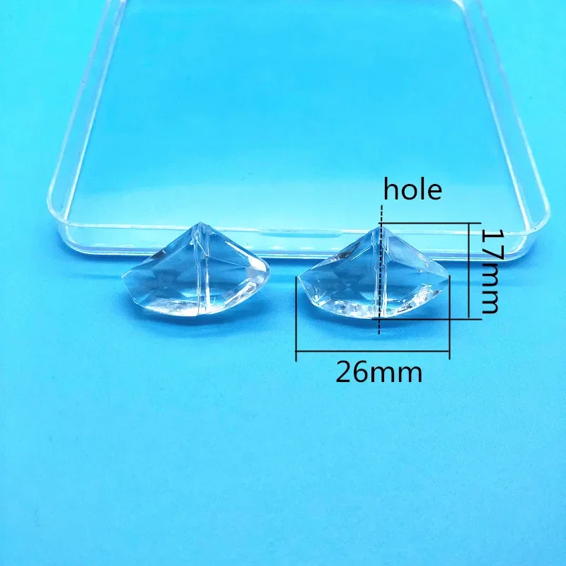 신상 26x17mm 220 개 투명 아크릴 섹터 모양 비즈 스터드 귀걸이/귀걸이 액세서리/귀걸이 부품/보석 DIY