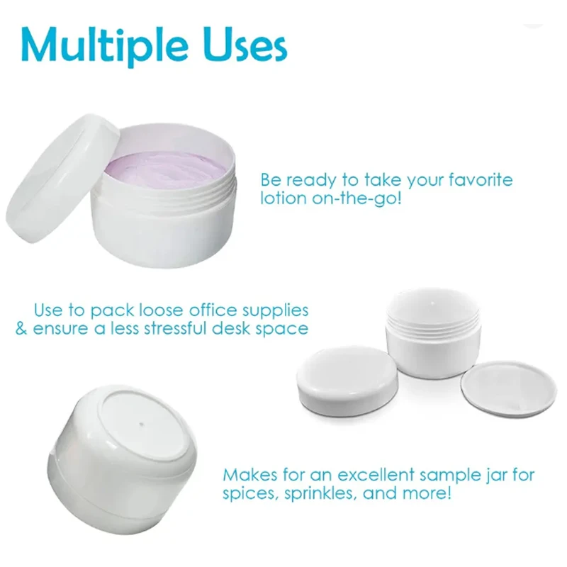 50Pcs/Set 10g 20g 30g 50g 100g Refillable Bottles Pink Plastic Empty Makeup Jar Pot Travel Face Cream Lotion Cosmetic Container