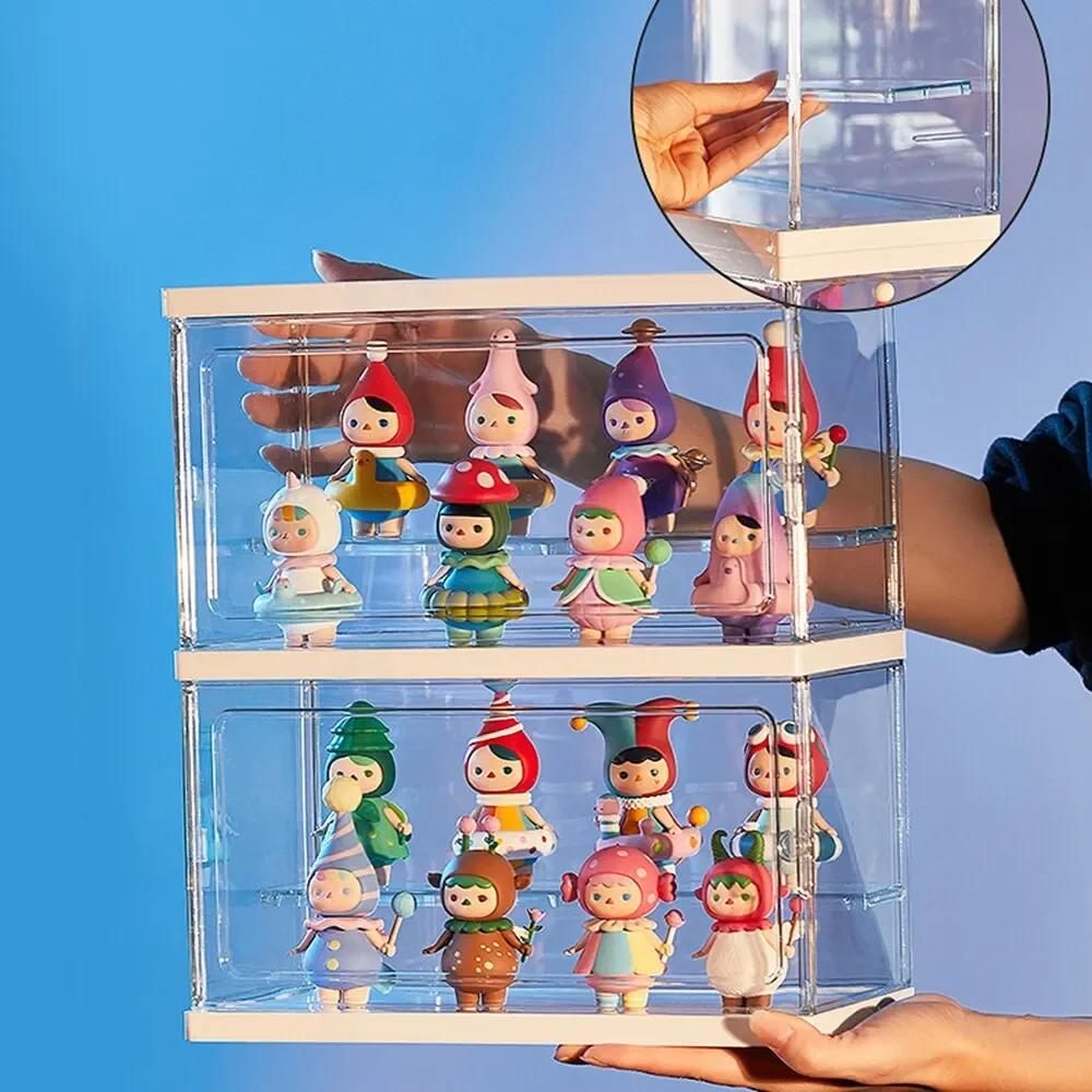 Acrylic Display Rack Box Storage Music Master's Office Transparent Doll Display