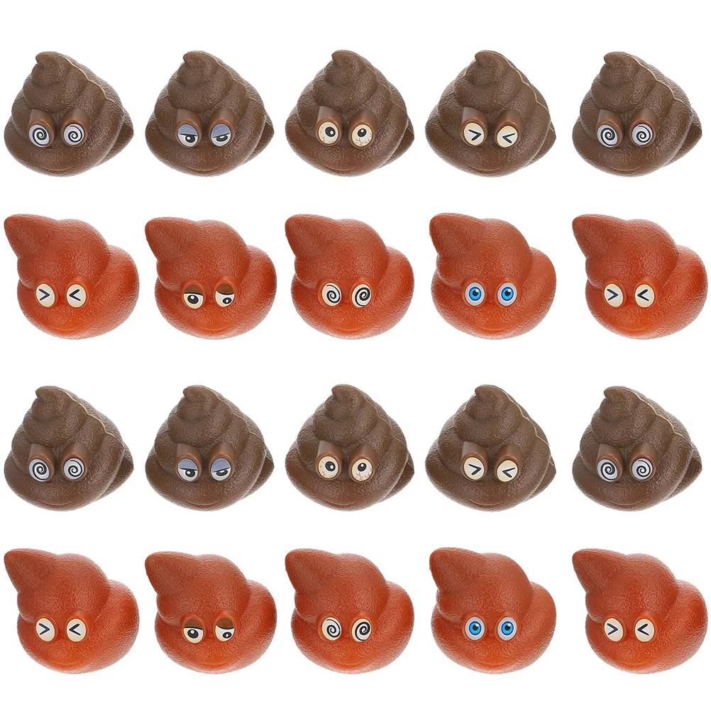 

20 Pcs Props Poop Toys Child Pvc Prank for Halloween Party Playthings Realistic