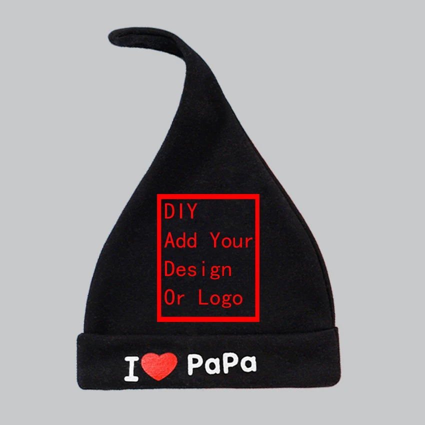 

Детская хлопковая шапка с принтом «I Love Papa Mama», на возраст 0-24 месяца