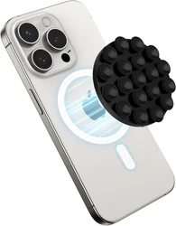 Magnetic Silicone Suction Cup Phone Grip & Stand (Black)