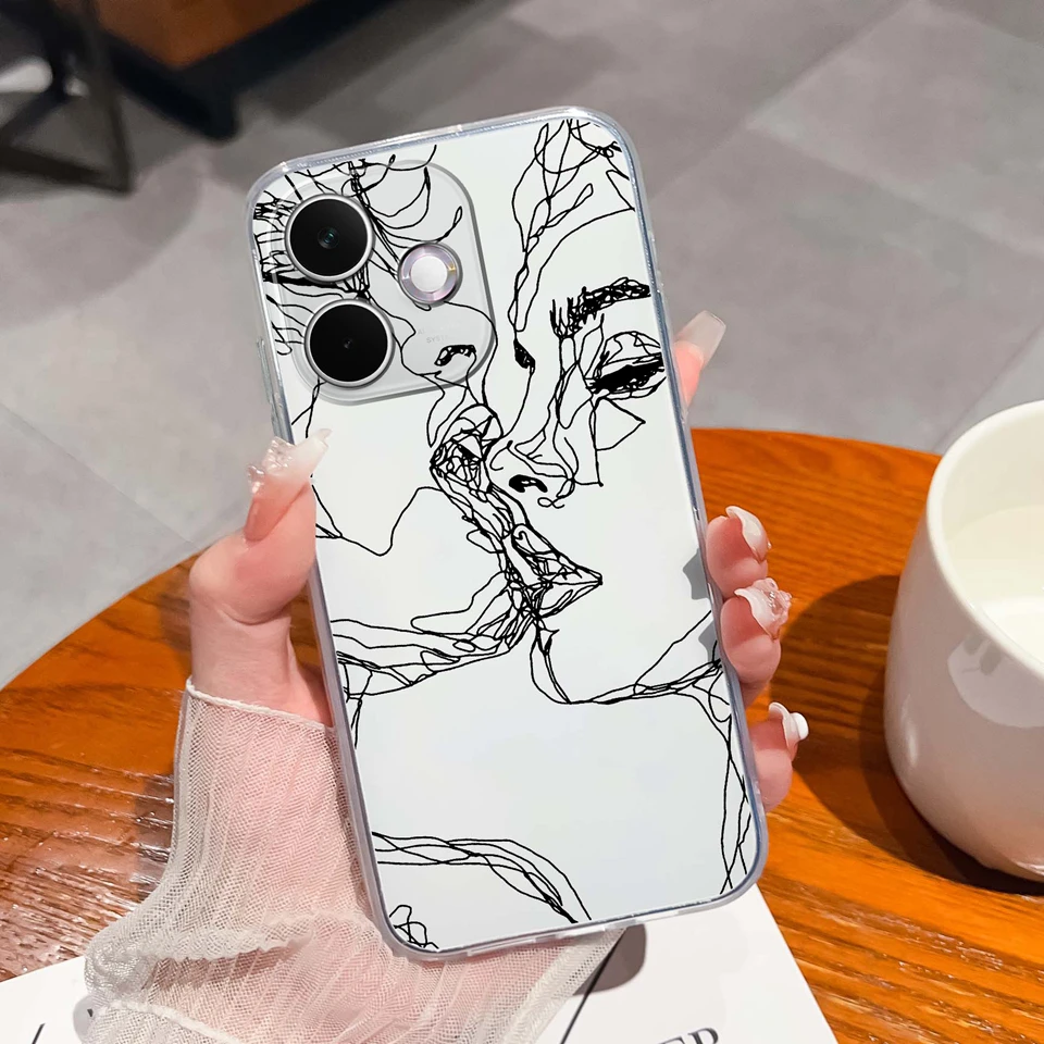 Personalized Clear Case with Butterfly & Cat Design - Antifouling & Anti-Drop Protection