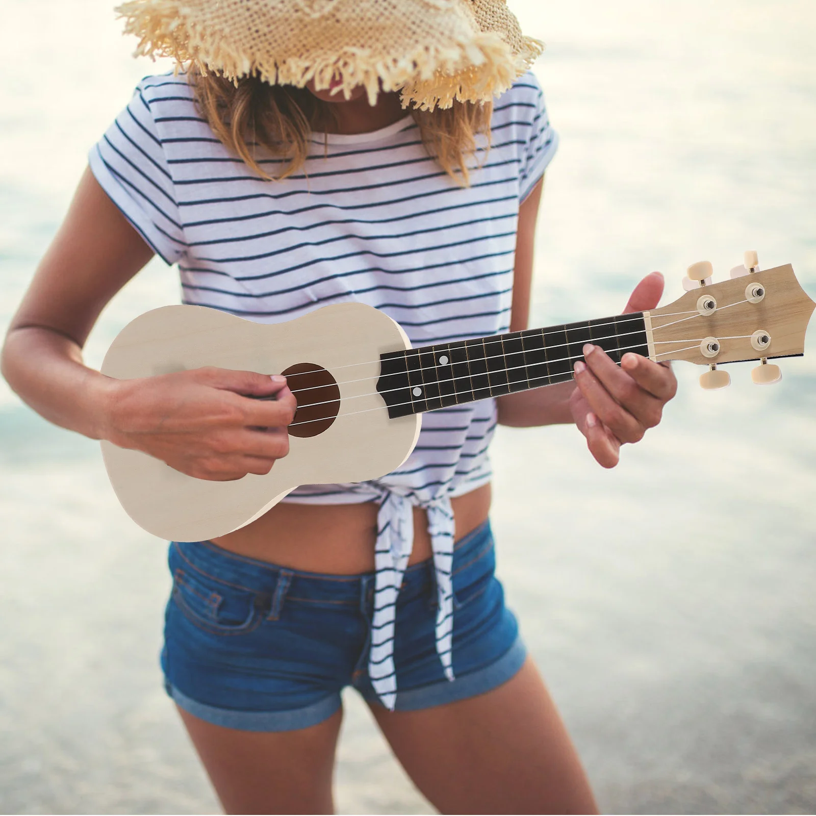

Concert Ukulele Beginner Hand-assembled Material Kit Toys for Toddlers Painting Guitar