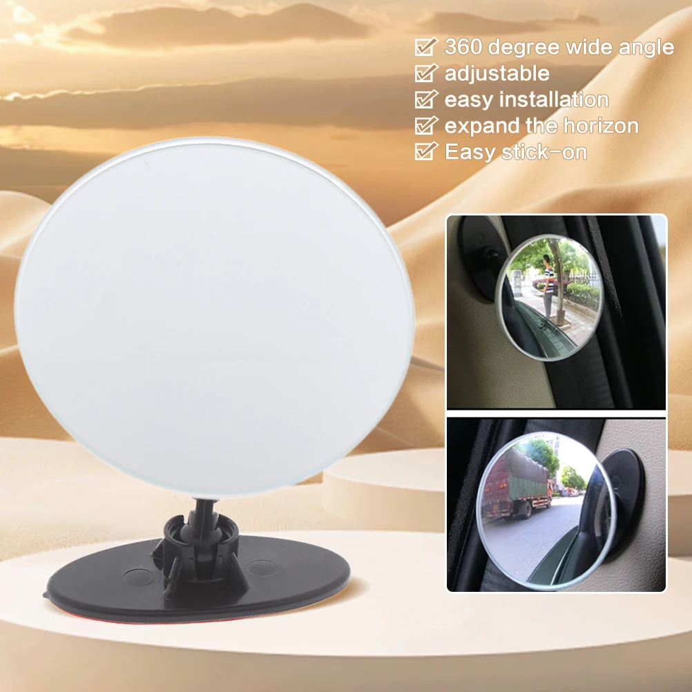 360 °   Geniş Açılı Yuvarlak Dışbükey Ayna, Gelişmiş Sürüş Güvenliği için Araba Yan Kör Nokta Dikiz Aynası