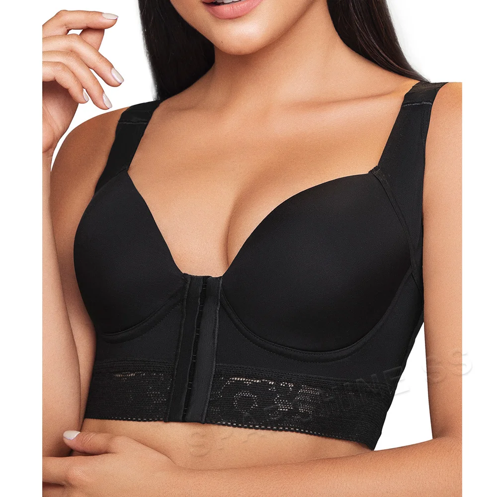 Fajas Women's High Back Tops Posture Corrector Bra Shaping Lifting Underwear Slimming Tummy Control Seamless Corset