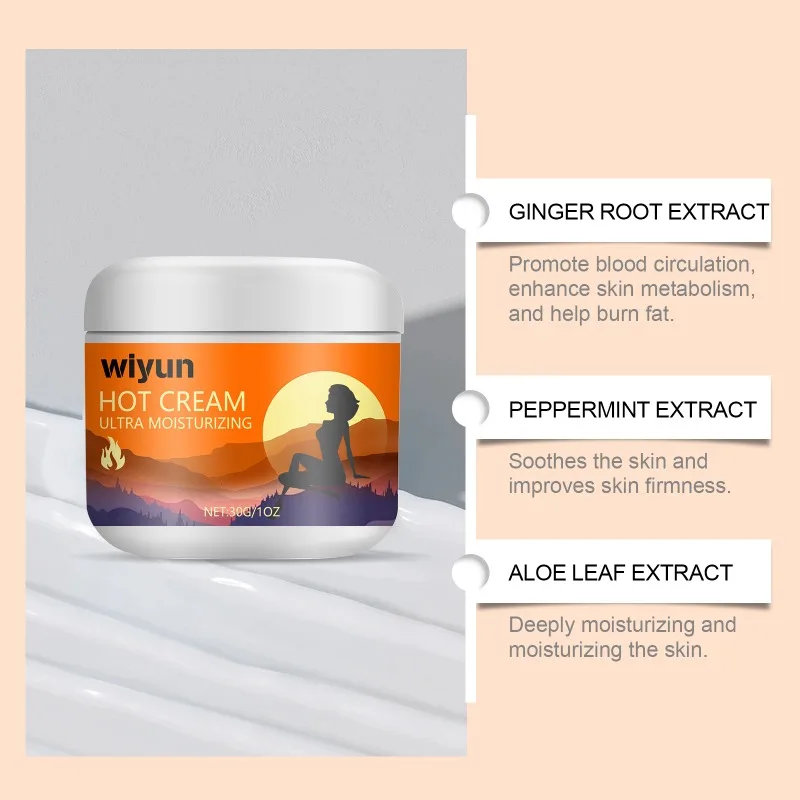 Hot Cream Fat Burning Cream Body Firming Elegant Light Body Gentle Herbal Comfort Massage Anti Cellulite Slimming Safe