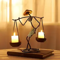 Creative Iron Candle Holder African Metal Candlesticks Wedding Christmas Decoration Home Table Living Room Ornaments 1