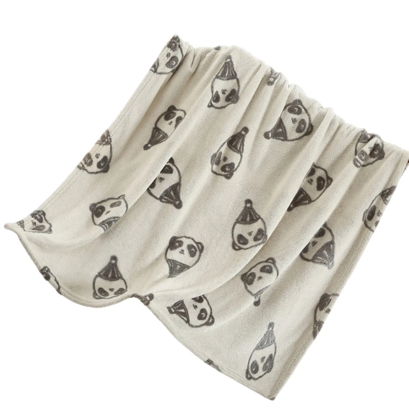 Baby Towel Wrap Swaddles Wrap for Toddlers Newborns Receiving Blanket Pram Blanket Bath Towel with Cartoon Pattern