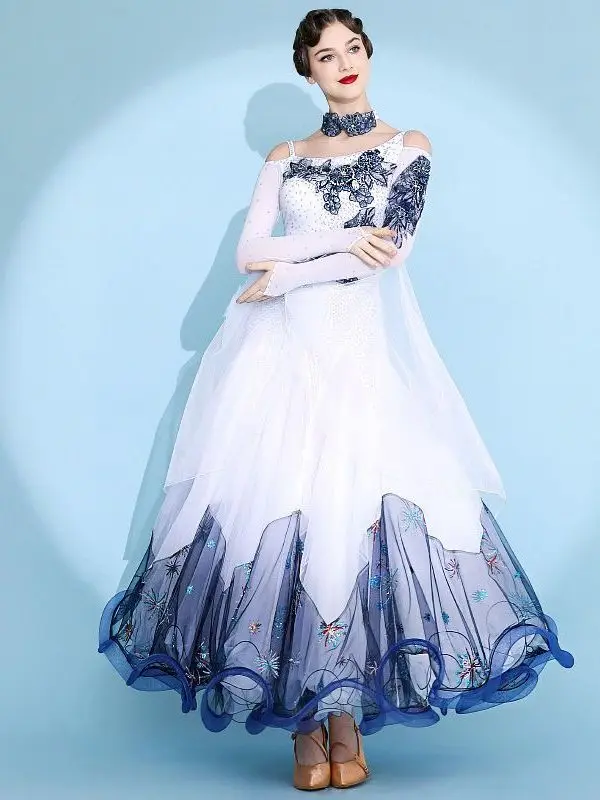Duke Of Windsor Modern Dance Dress National Standard Dance Ballroom Performance Costume Waltz Clothes New