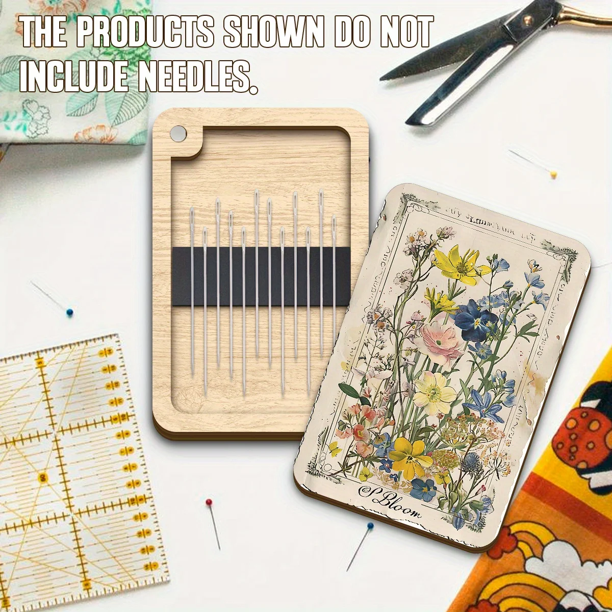 Spring flower themed needle, magnetic needle box, essential for sewing, perfectly closed magnetic design - 5