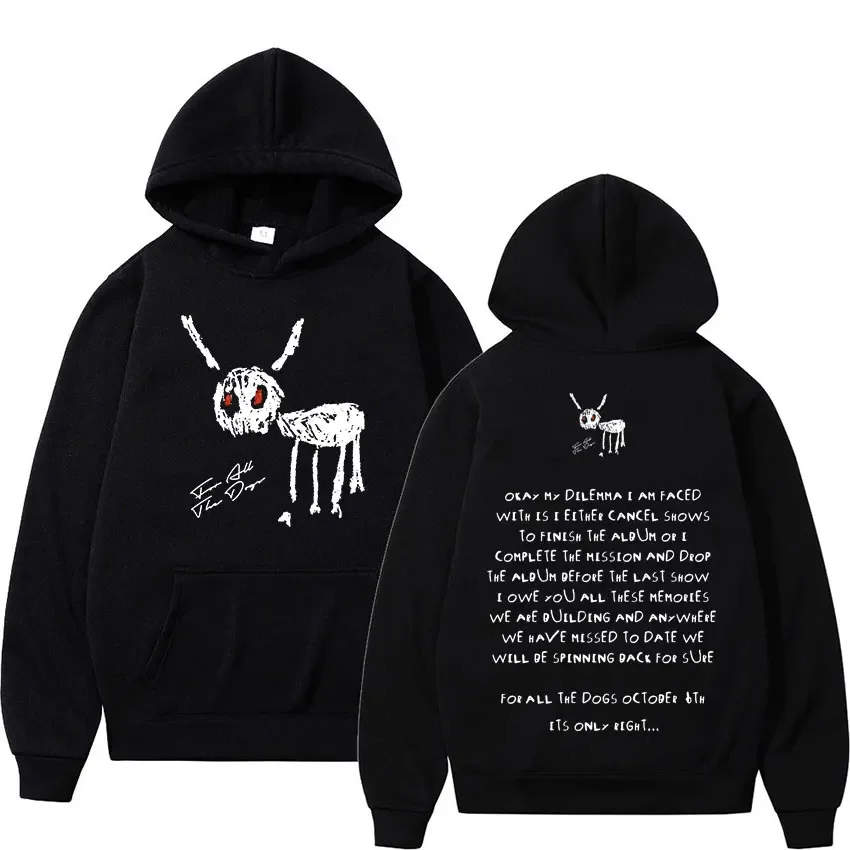 Rapper Drake Album for All The Dogs Print Hoodie Men's Hip Hop Vintage Hooded Sweatshirts Street Trend Fashion Loose Pullovers tv girl album double sided graphic hoodie men women hip hop vintage oversized pullovers autumn winter gothic fashion pullovers