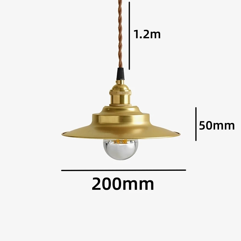 20 cm 황동 펜 던 트 조명 식사 거실 로프트 산업 부엌 펜 던 트 조명 구리 전등 갓 패브릭 와이어