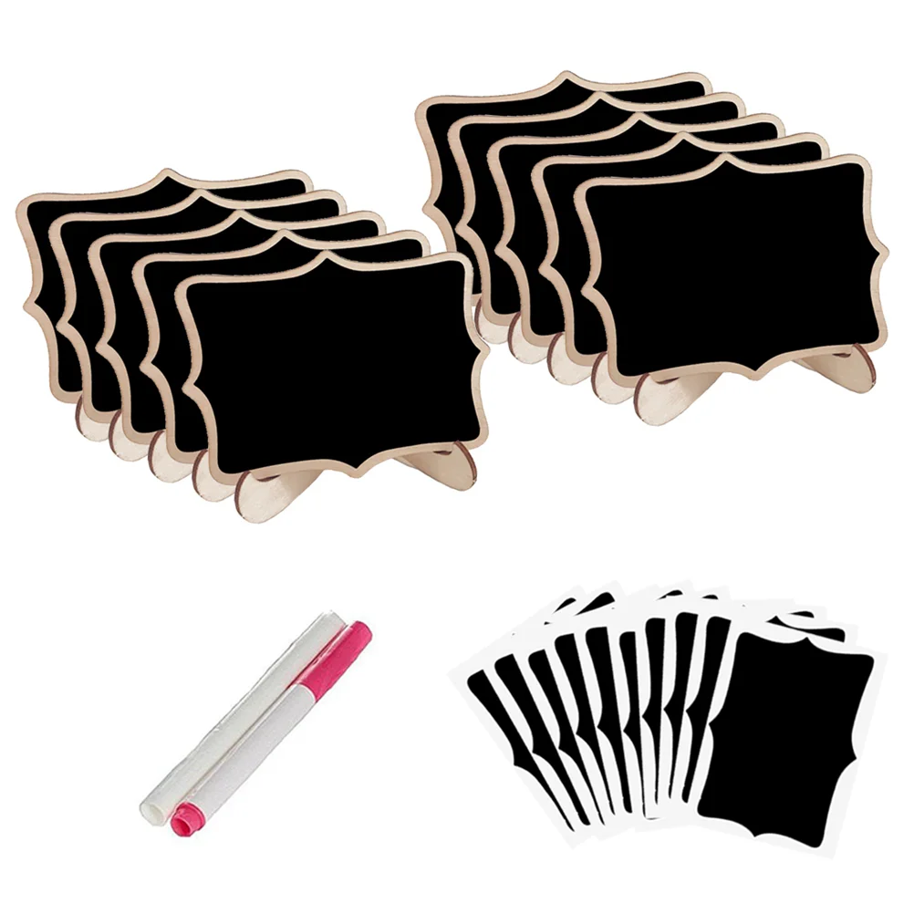 

Mini Lace shape Chalkboards with Support Message Board Signs Table Place Card Signs for Home Birthday Wedding Party