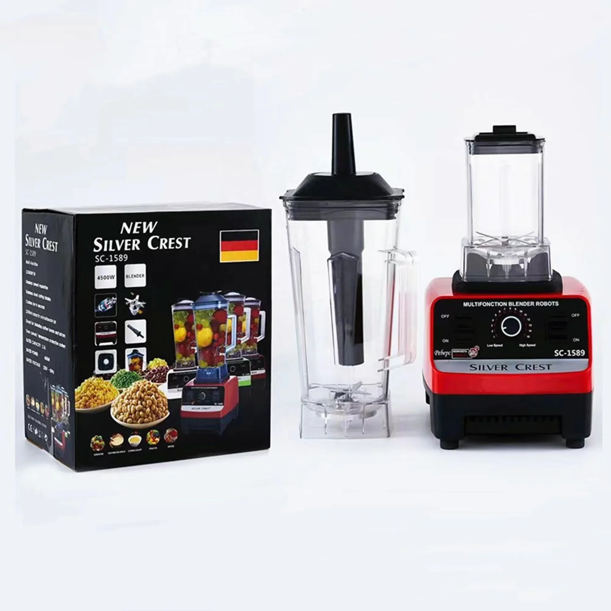 Silver Crest SC-1589 赤いブレンダー ヘビーデューティー 2 カップ シルバークレストブレンダー Sc