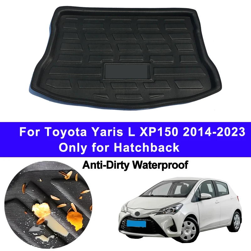 Car Rear Boot Cargo Liner Tray Trunk Floor Carpet Mats Tappeti Pad Anti-Dirty Per Toyota Yaris L Xp150 2014 - 2023 Hatchback