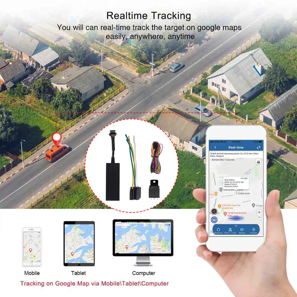 Mini GPS tracker 2G vehicle tracking device car motorcycle GSM locator remote oil cut off car locator with monitoring system APP