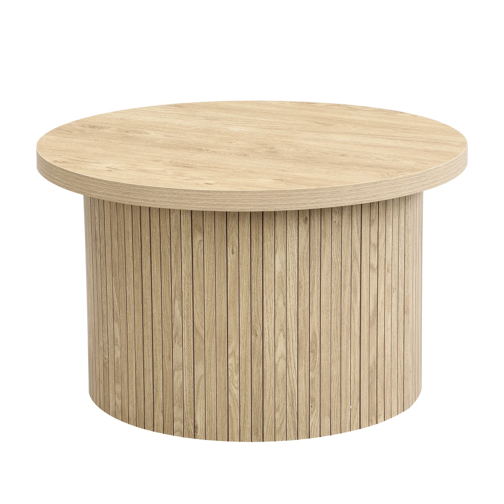 Multifunktionaler doppelter runder Couchtisch – mit Tabletts aus Naturholz, Beistelltisch für Wohnzimmer, platzsparende Wohnmöbel – Detail 11