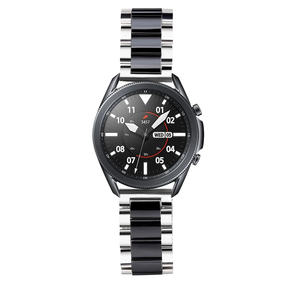 22mm Watch Metal Ceramic Strap for Samsung Galaxy Watch/Huawei Watch 46mm/Amazifit GTR 47mm Correa for Samsung Watch 3 45mm Band