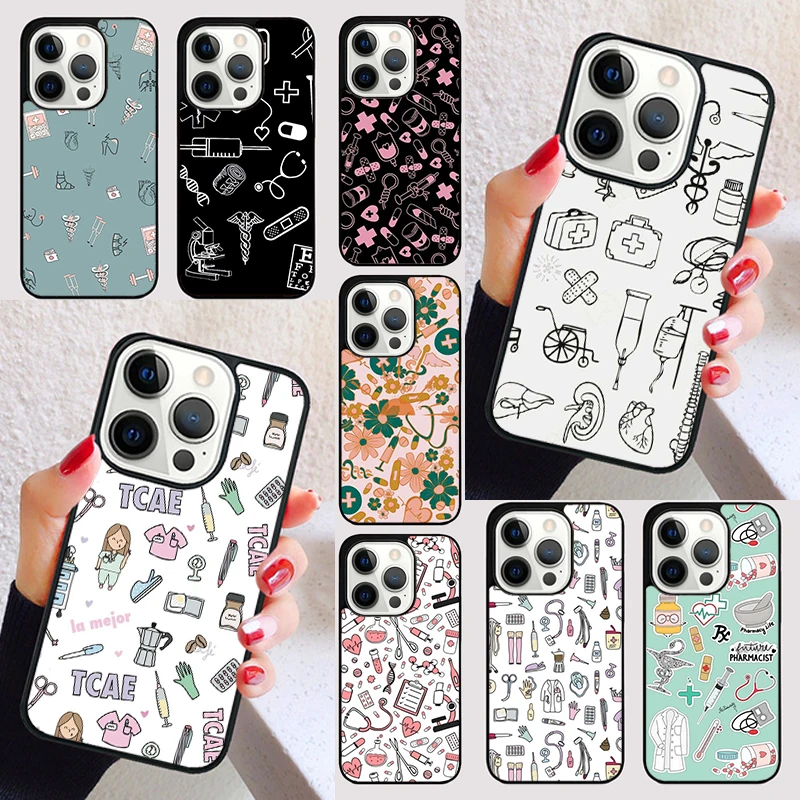 Medicine Nurse Doctor Dentist cover For iPhone 15 16 13 12 11 14 Pro Max Mini Max SE 2020 7 8 6S Plus Phone Case