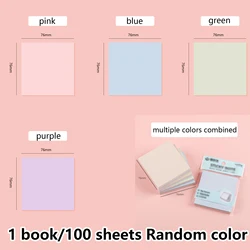 Vibrant Square Multi - Colored Self - Adhesive Sticky Notes Set, 100 - Sheet Pack (1book Random color)