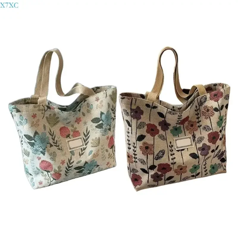 X7XC Fashion Canvas Toted Bag Grocery Cloth Bag Shoulder Bags Trendy Shoulder Toted Bag Valentines Day Gift for Women Girls 1