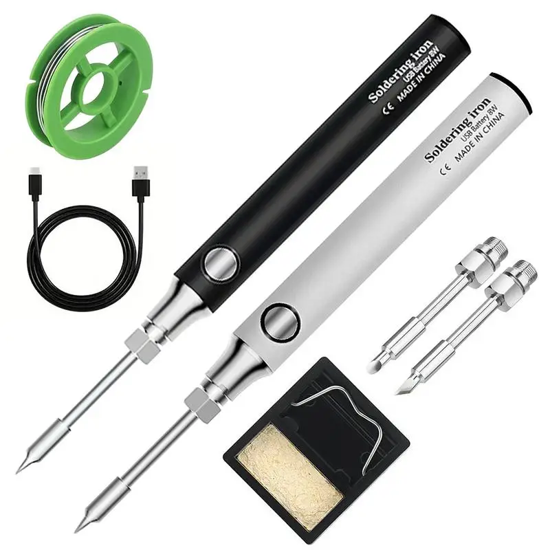 

Portable Soldering Iron Portable Soldering Iron Kit 1100mAh USB Rechargeable Mini Soldering Pen 3 Modes 10W Welding Soldering