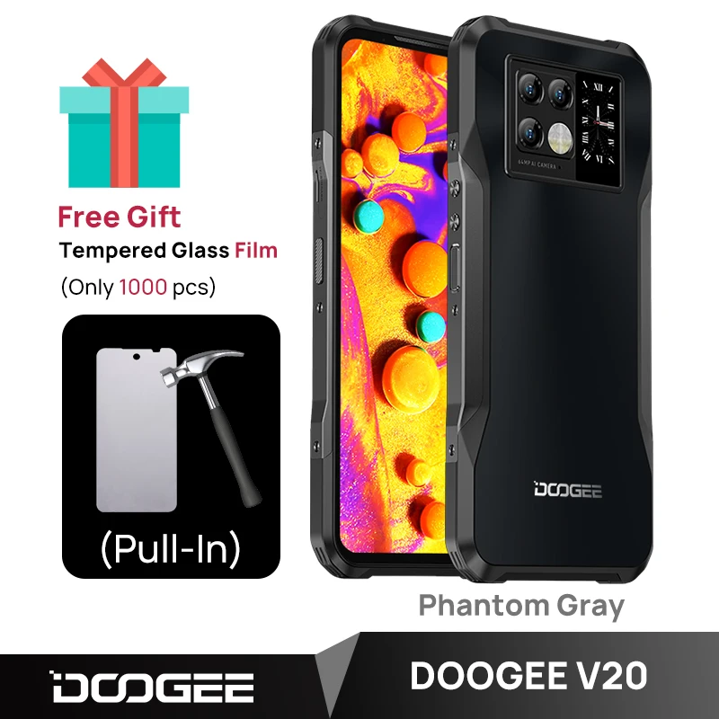 8gb ram [World Premiere] DOOGEE V20 SmartPhone Dual 5G Rugged Phone 6.43" FHD AMOLED Display 8 + 256GB 1.05" Rear Display 64MP 6000mAh laptop 8gb ram 8GB RAM