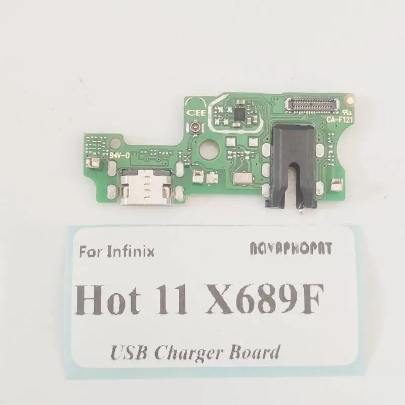 Placa de carga de micrófono con IC para Infinix Hot 11 X689F ( Helio G37), puerto de carga USB, conector de Audio para auriculares - Imagen 5