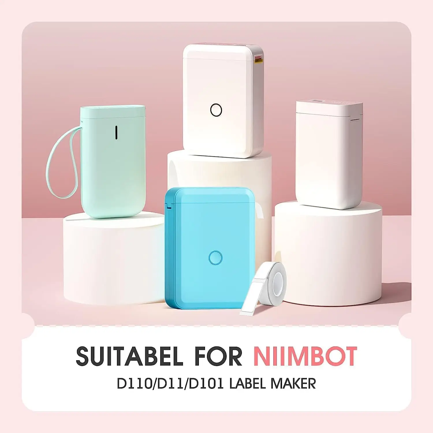 Niimbot D11/D101/D110 Transparent Label Printing Paper Name Sticker Waterproof Self-adhesive Cartoon Label Paper