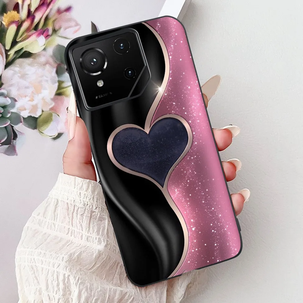 Luxury Cute Cat Silicone Shockproof Bumper Back Cover - Stylish Painted Design