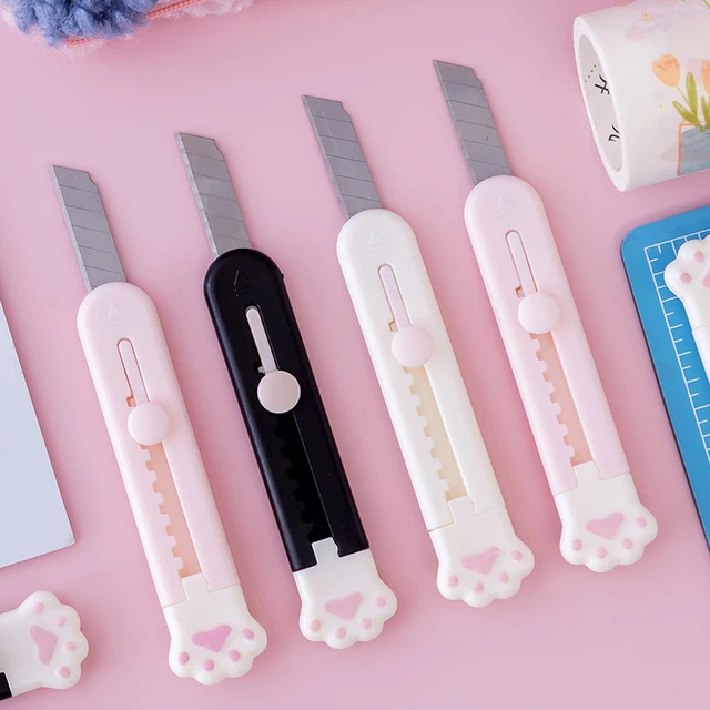 Kawaii Box Cutter Utility Knife  Knife Kawaii Stationery School - 3/2pcs  Stationery - Aliexpress