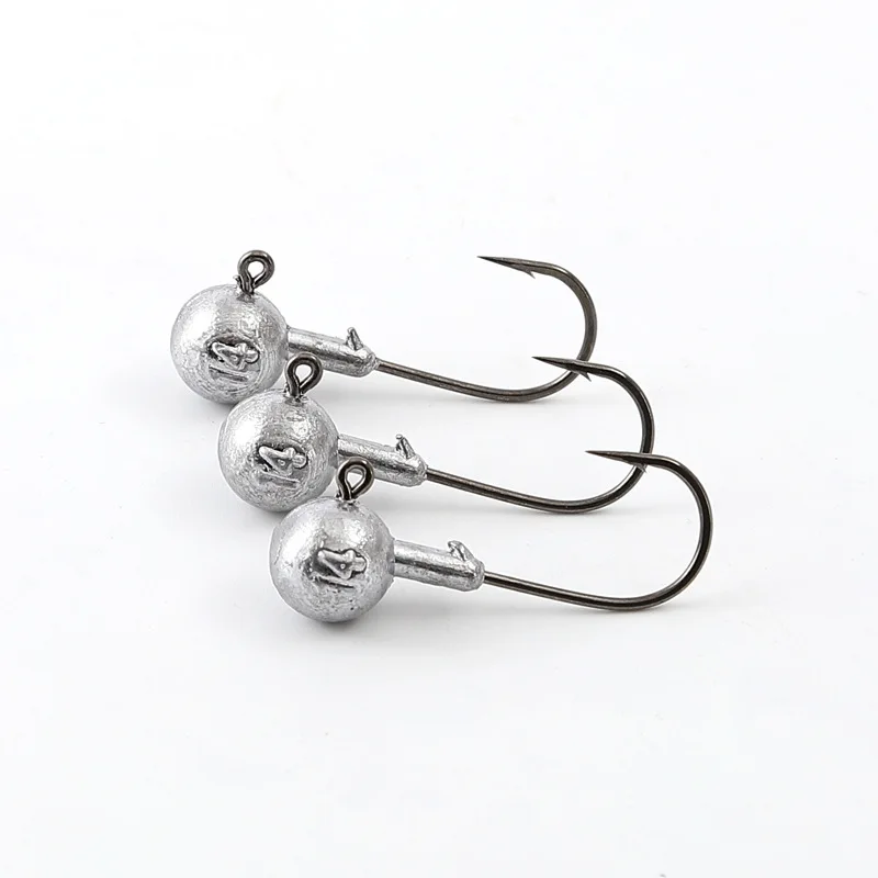 

Fishing Hooks 20pcs 2g 3g 5g 10g Crank Head Hooks High-carbon Steel Head Jig Lure Hard Bait Soft Worm Fishing Tackle Accessories