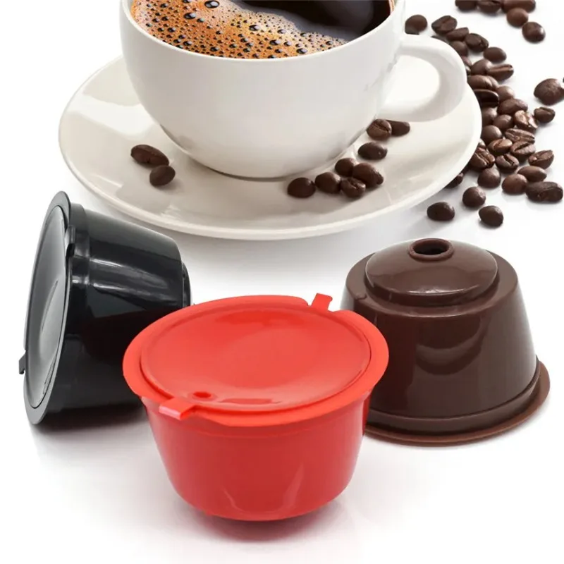 3 Pz/Set Capsule Di Caffè Dolce Gusto Ricaricabili Nescafe Dolce Gusto Capsule Riutilizzabili Capsule Gusto Ricarica 3 Colori