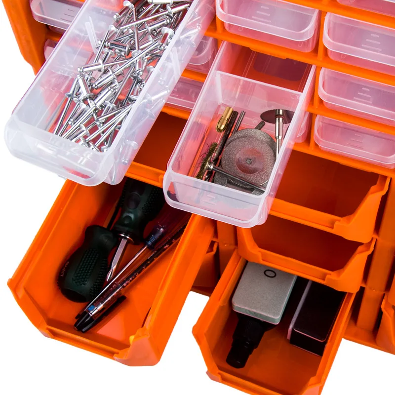 Hardware Toolbox Drawer Type Tool Box Plastic Organizer Boxes Screws Storage Box Portable Tool Organizer Toolbox For Mechanics