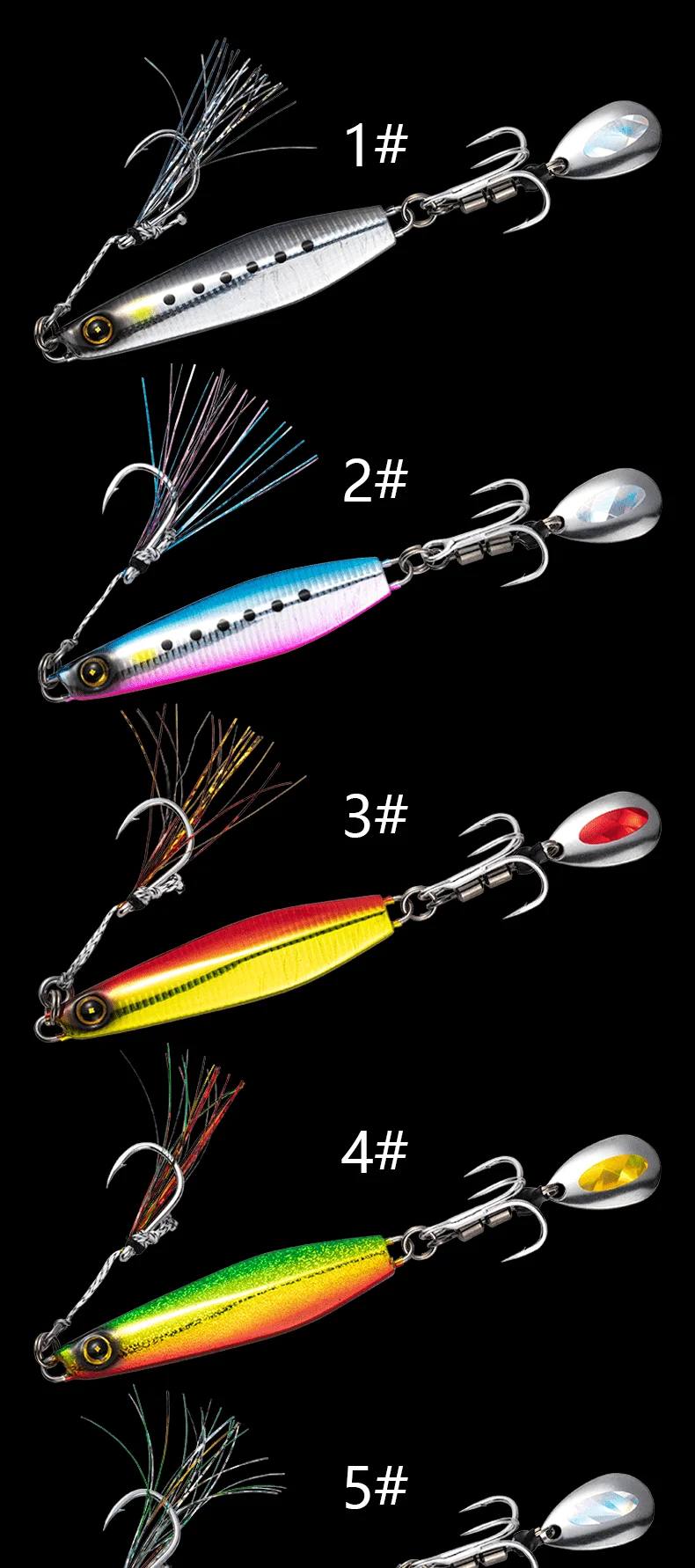 レイミア　リーフプロップ　オリカラ Japan HAYABUSA Lure Sea Fishing Iron Plate with Sequins