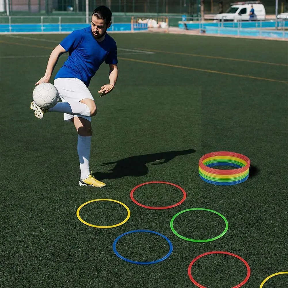 5pcs 40cm Soccer Speed Agility Rings Multi Color Abs Circle Soccer