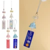 Elegant Exquisite Lucky Words Sign Wind Chime Phone Charm Lanyard For Women Girl Sweet Fresh Beaded Keychain Bag Hanging Jewelry 2