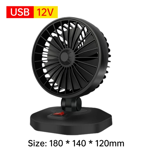 USB/12V/24V Fan Car Fan Automotive Electric Fan Universal 3/2/1 Head
